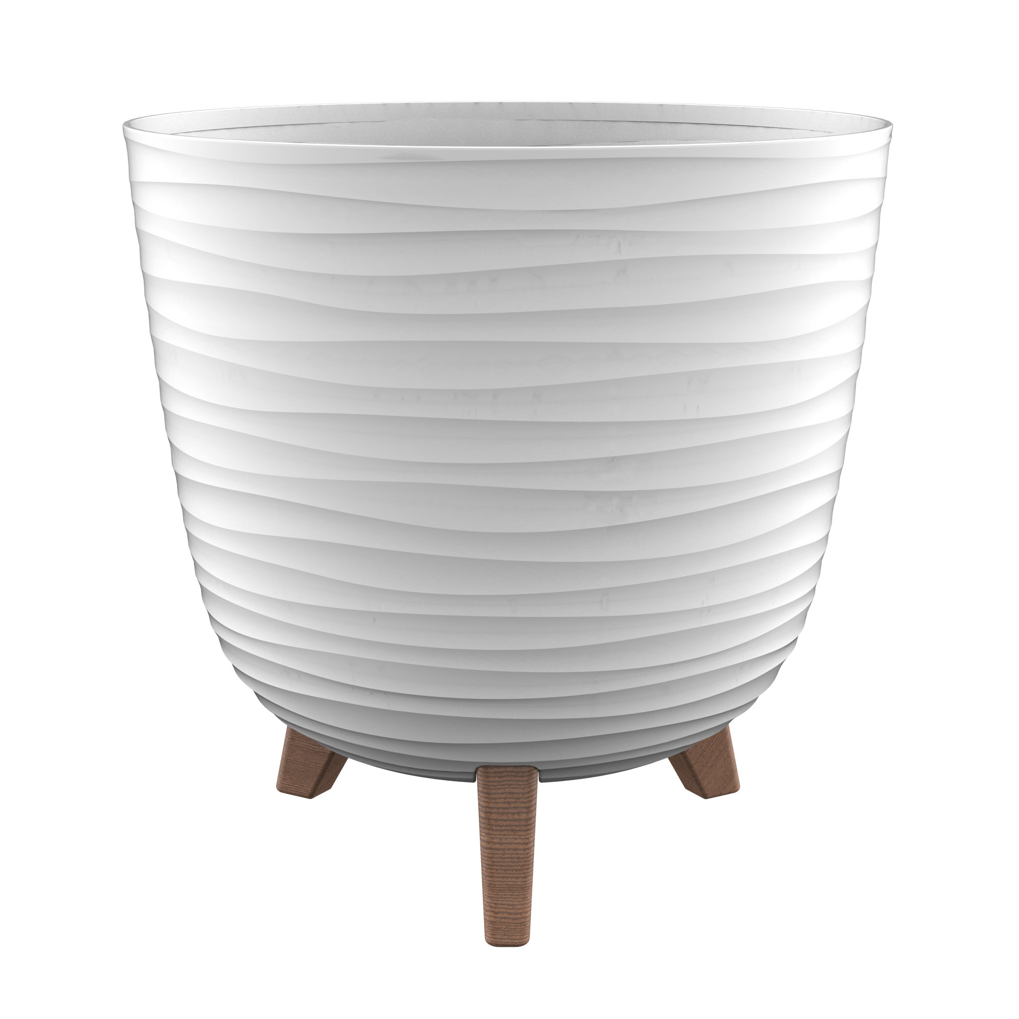 Miskone - ANCONA Saksija sa nogicama fi 28cm - 004 WHITE